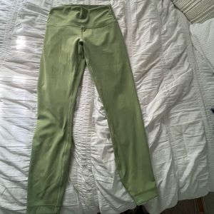 Lululemon Wunder Under Vista Green 25” Leggings